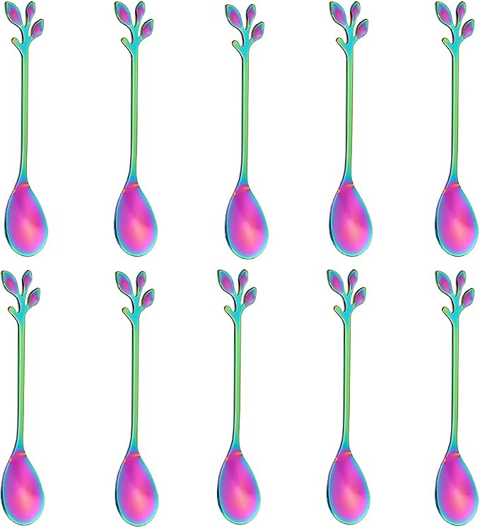 AnSaw Elegant Rainbow Leaf Coffee Spoons by AnSaw