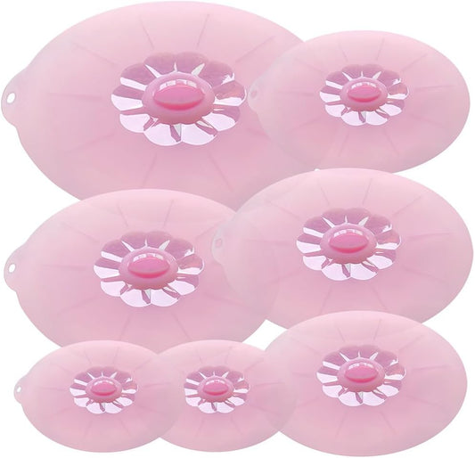 Silicone Lids Covers - Microwave Food Cover for Bowls,Cups,Pots,Pans Food Safe BPA Free Silicone Bowl Covers Easy to Clean and Storage