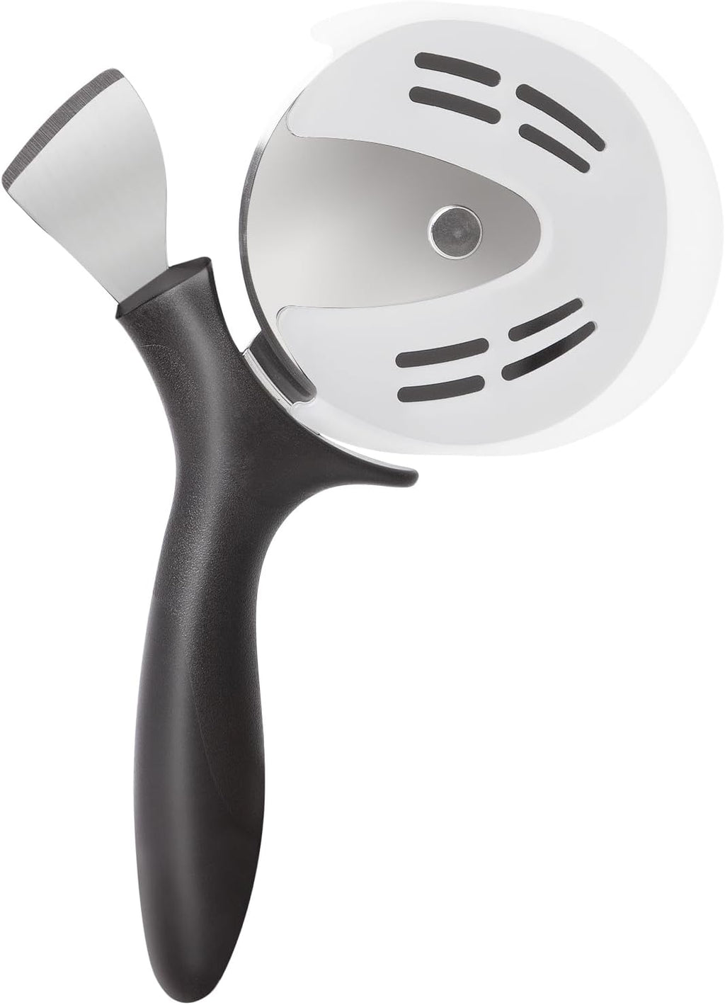 Professional Pizza Cutter & Crust Cutter 2 in 1, Steel 4" Pizza Wheel Cutter and Pizza Crust Knife, Stainless Steel Blade with Protective Cover