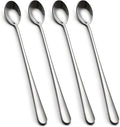 IQCWOOD Long Handle Ice Tea Spoons, 9-Inch Coffee Ice Cream Stainless Steel by IQCWOOD
