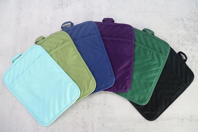 Oven Pot Holder with Pocket Cotton Heat Resistant Coaster Potholder Kitchen Hot - Image 8