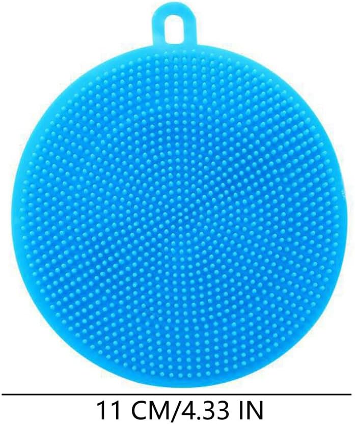 7 PCS Silicone Dish Scrubber, Kitchen Sponges, Silicone Sponge,Dish Brush, Dish sponges, Silicone Sponge Dish Sponges, Kitchen Sponge Double Sided Cleaning Sponges (yellow)