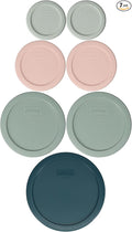 Pyrex 7202-PC 1 Cup White Mint, 7200-PC 2 Cup Rosewater Pink, 7201-PC 4 Cup by Pyrex