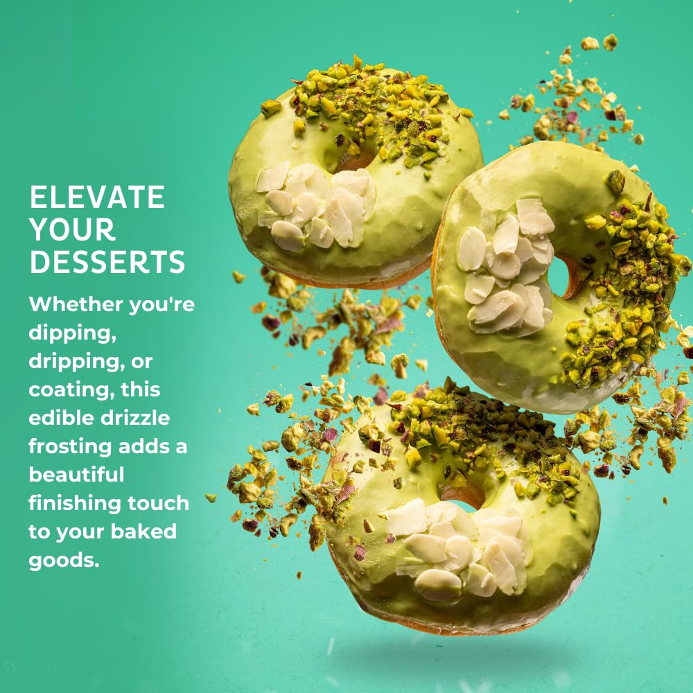 Limoncello-Flavored Cake Drizzle by Chefmaster, Edible Cake Drip Frosting for Decorating, Drip for Cakes, Cupcakes, Cookies, Donuts, 10 oz