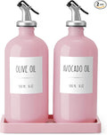 Olive Oil Dispenser Bottle for Kitchen, 16oz Glass Oil and Vinegar Dispenser Set by Unknown