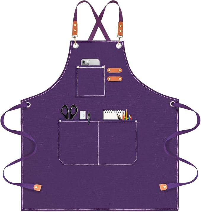 OUNLEN Chef Apron for Men Women Canvas Aprons by OUNLENAPRON