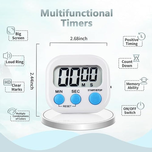 12 Pack Digital Kitchen Timer Magnetic Digital Timer - Image 2