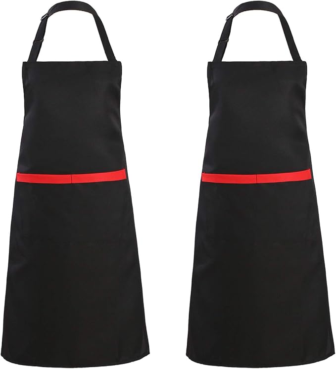 Tosewever 2 Pack Adjustable Bib Apron by Tosewever