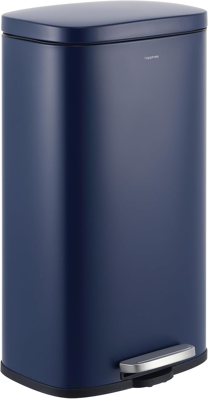 happimess HPM1011E Curtis 8-Gallon Step-Open Trash Can, Fingerprint Resistant by Happimess