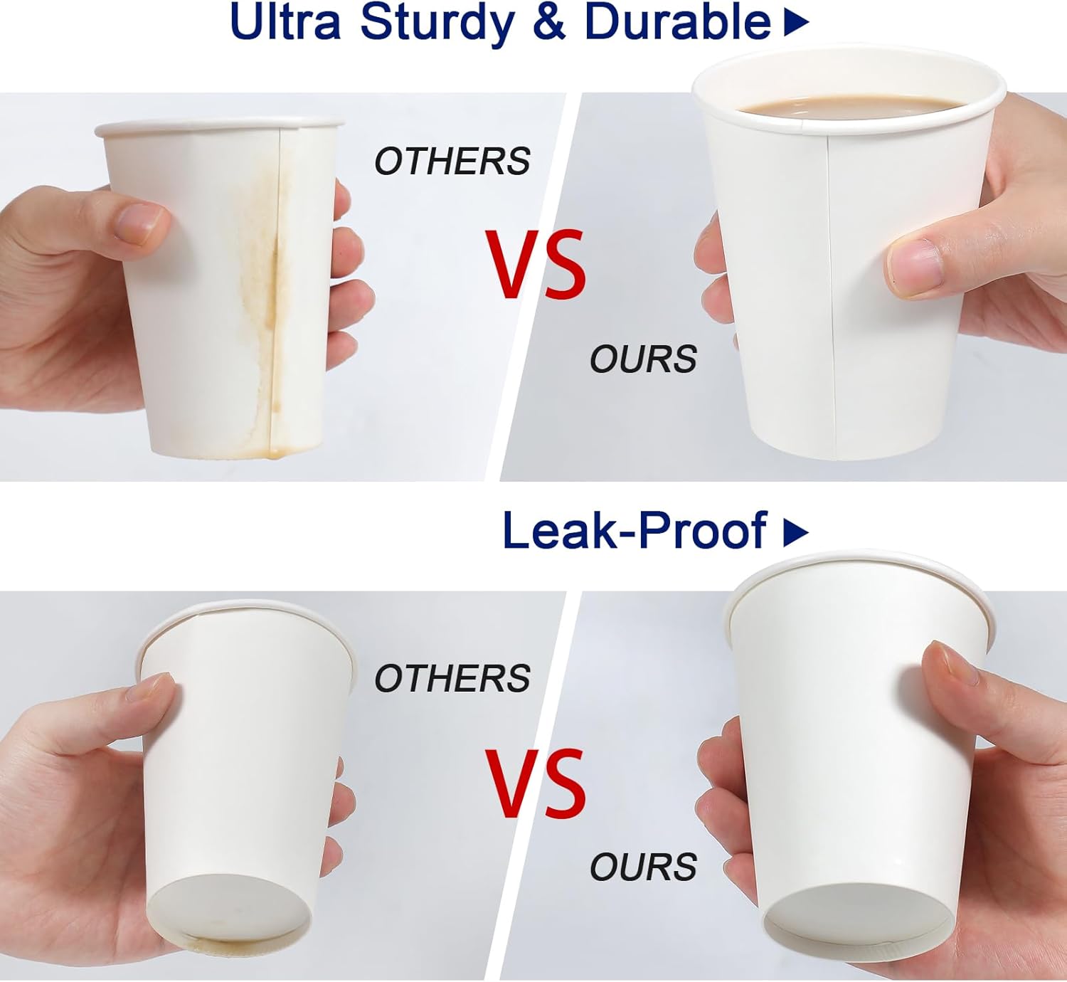Lamosi 100 Pack 12 oz Paper Cups, Disposable Paper Coffee Cups 12oz, Hot/Cold Beverage Drinking Cups for Water Juice or Tea, Perfect for Office Party Home Travel