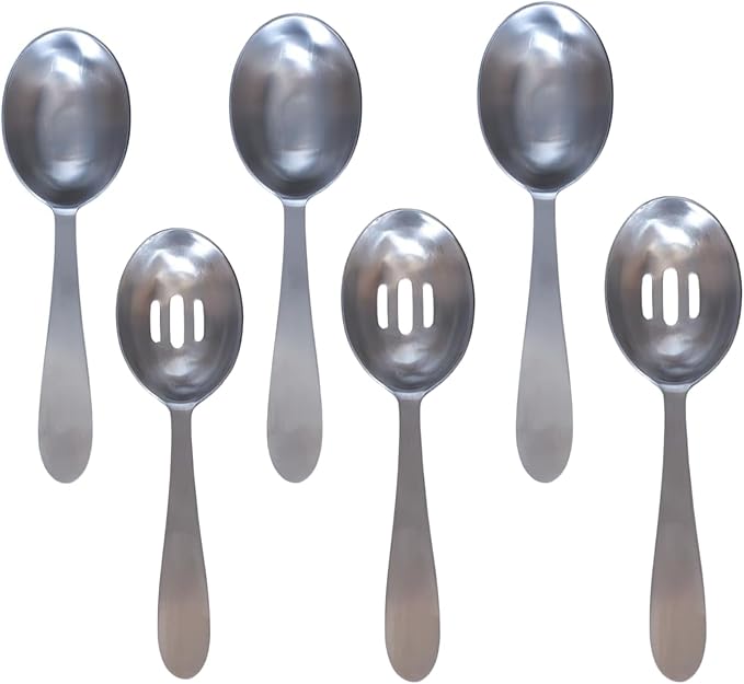 Darware Portion Control Serving Spoons Set – Stainless Steel 1/4, 1/2 Cup Sizes by Darware