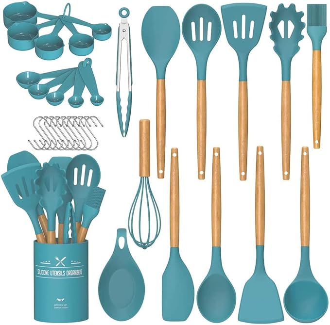 Umite Chef Kitchen Cooking Utensils Set, Silicone Kitchen Gadgets Utensil Set by UmiteChef