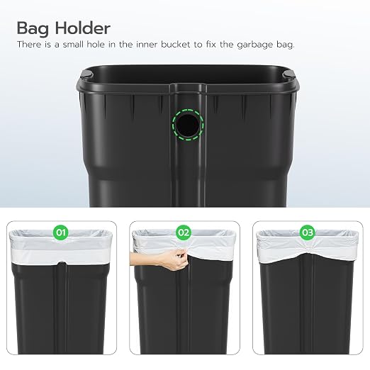 PayLessHere 8 Gallon Stainless Steel Trash Can - Image 6