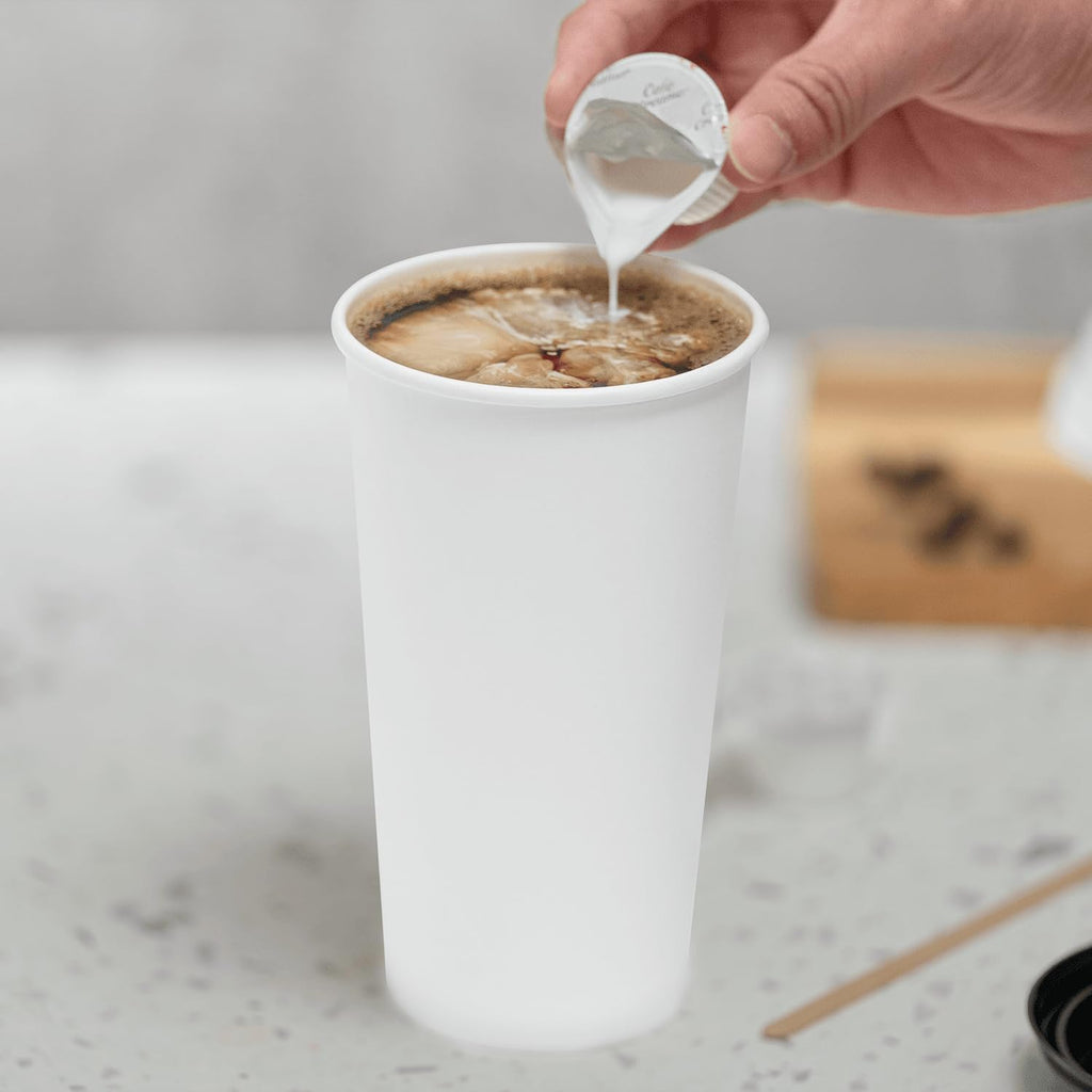 Karat 20 oz Paper Hot Coffee Cups [600 ct] White Disposable Cup for Hot/ Cold Drinks and Beverages, 90mm (C-K520W)