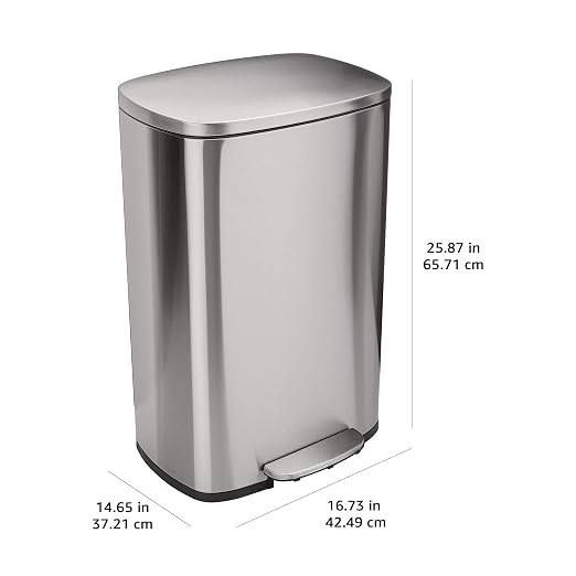 Amazon Basics Smudge Resistant Rectangular Trash Can - Image 3