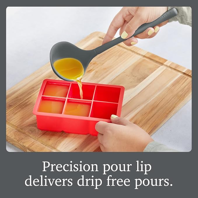 Tovolo Flex Core Small Silicone Ladle Charcoal Gray Heat Safe Silicone Soup - Image 2