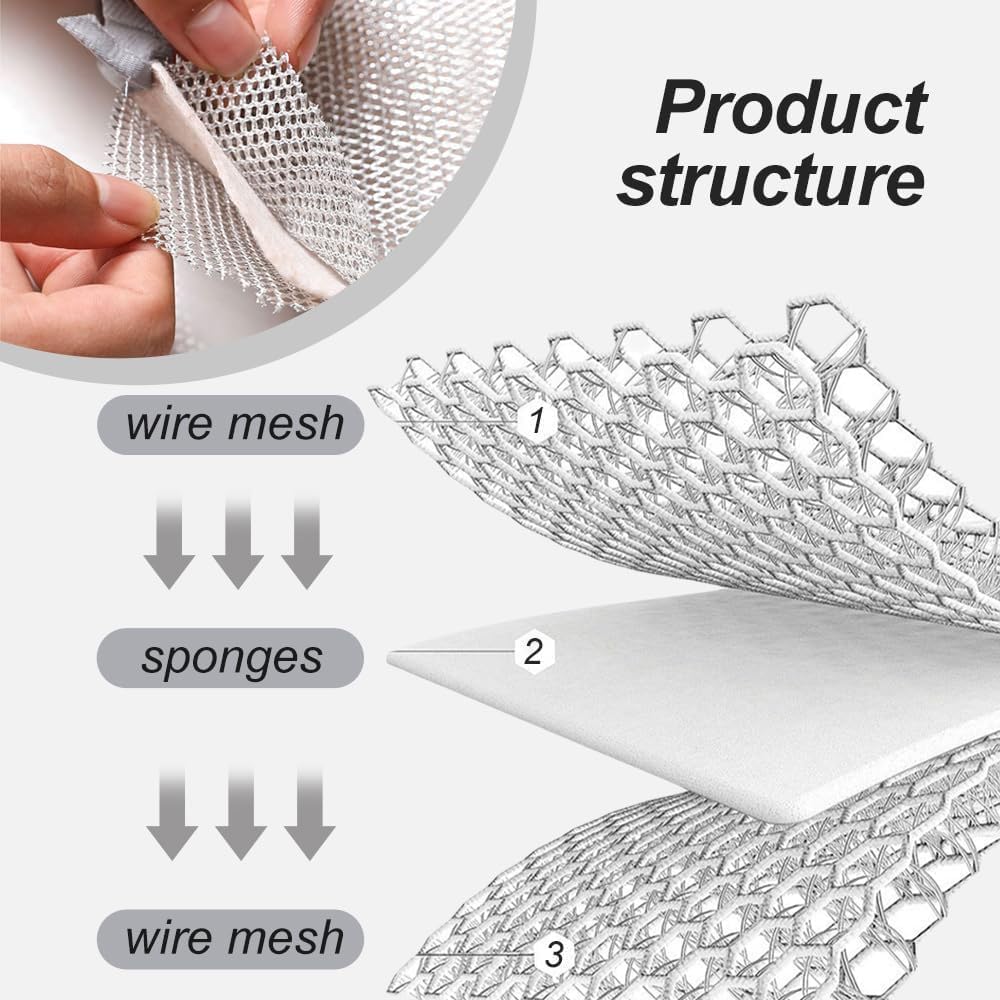 2025 New Multipurpose Wire Dishwashing Rags, Wet and Dry, Metal Scrubbing Pads Sponge Cloths Towels, Non-Scratch Wire Rags for Home Kitchen Dishes, Sinks, Pack of 10