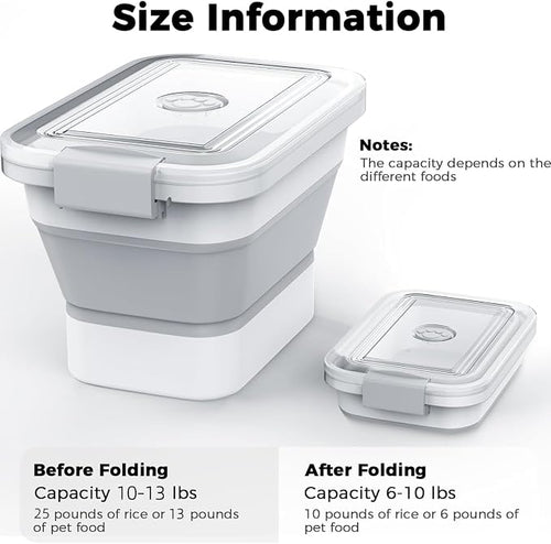 10-13 Lbs Dog Food Storage Container, Collapsible Dog Food Container - Image 2