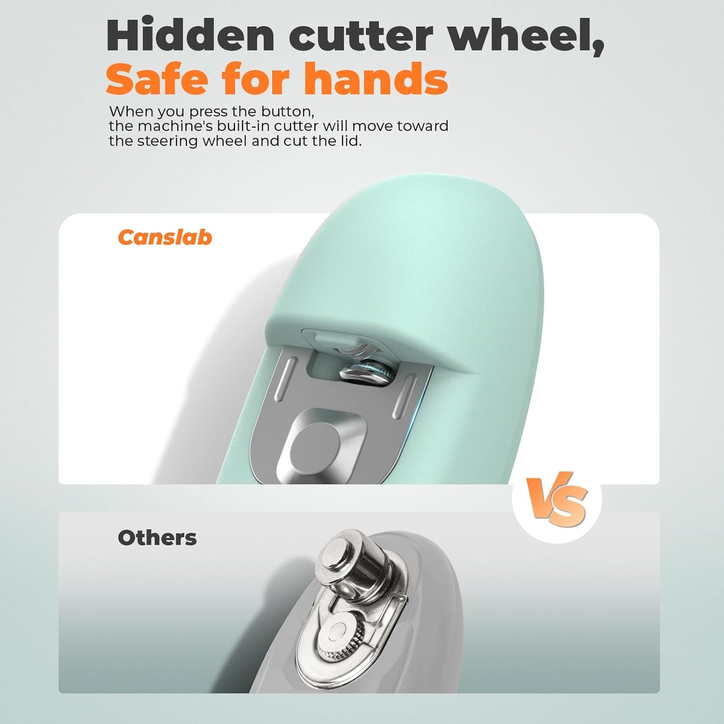 Ultrablde SE - USB Rechargeable Electric Can Opener for Kitchen for Seniors with Arthritis- Cordless Battery Powered Automatic, Side Cut, Smooth Edge, Handsfree, for Small or Large Cans, Teal