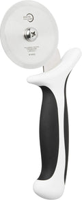 Mercer Culinary Millennia Pizza Cutter with White Handle, 2-3/4 Inch Wheel, Stainless Steel