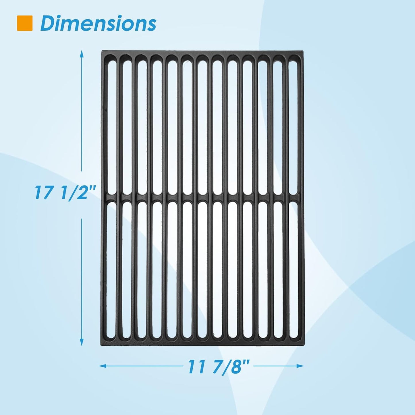 7526 7527 17.5" Grill Grates Replacement for Weber Spirit II 300 Series, for Weber Spirit 300 Grill Grates, Spirit 700, Genesis Silver/Gold/Platinum B/C, Genesis 1000-5000