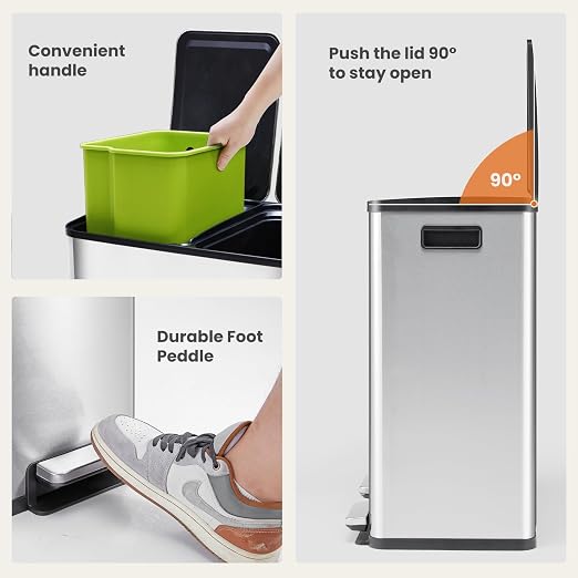 2×8 Gallon Kitchen Trash Can - Image 5