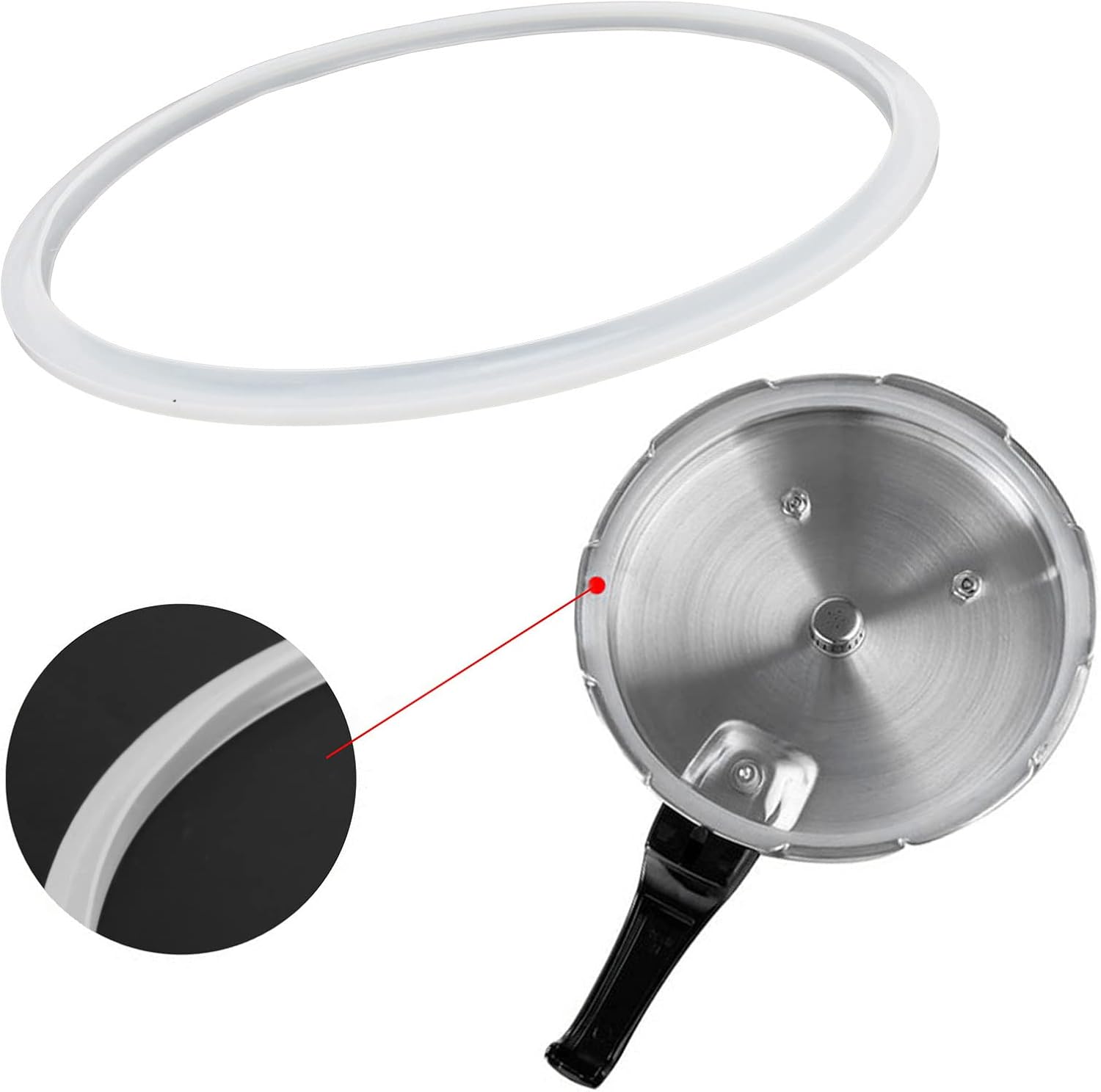 Pressure Cooker Sealing Rings Replacement Accessory, , Suitable for Aluminum Alloy Pressure Cooker, Compatible with Different (22cm)