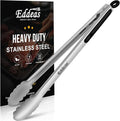 Eddeas Grill Tongs, 17 Inch Extra Long BBQ Tongs, Heat Resistant 600 Degrees by Eddeas
