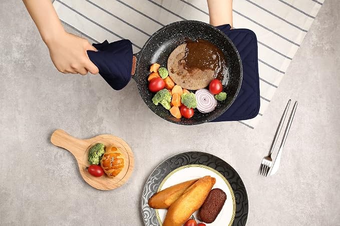 Oven Pot Holder with Pocket Cotton Heat Resistant Coaster Potholder Kitchen Hot - Image 4