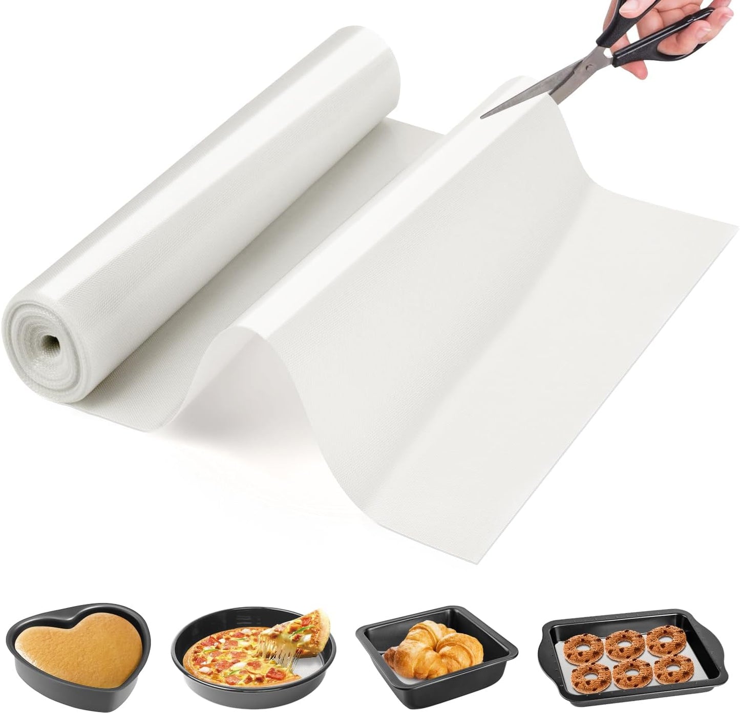 Silicone Baking Mat Roll - Best German Silicone -Heat Resistant Pie Cookie Bread Pizza Macaron Baking Mat, Silicone Pastry Mat, Non-Stick Dough Mat Non-slip Silicone Mat Roll for Countertop Protector