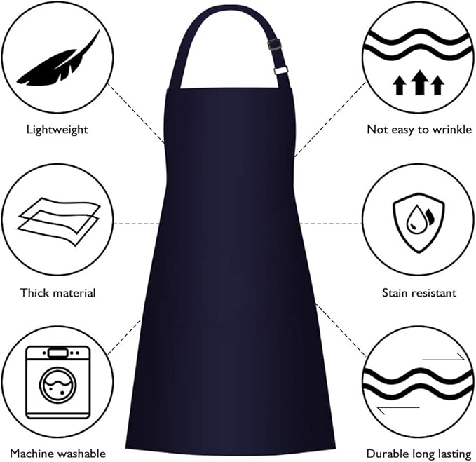Jubatus 2 Pack 100% Cotton Aprons - Image 6