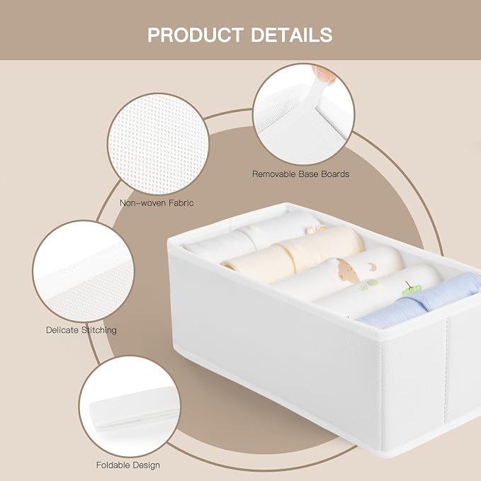 Criusia Drawer Organizer Clothes, 21 Pack Dresser Organizer - Image 4