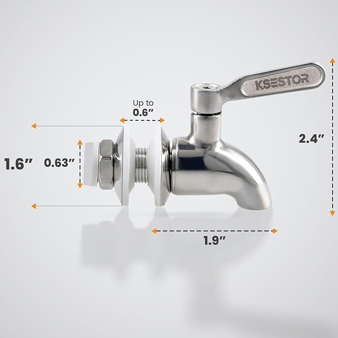 Stainless Steel Spigot for Beverage Dispenser – Leak-Proof Replacement Spigot - Image 2
