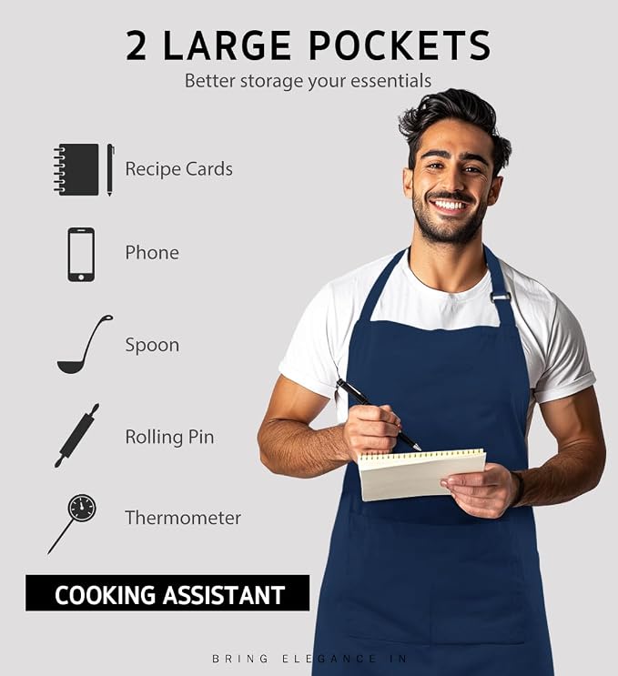 Syntus 4 Pack Adjustable Bib Apron - Image 4