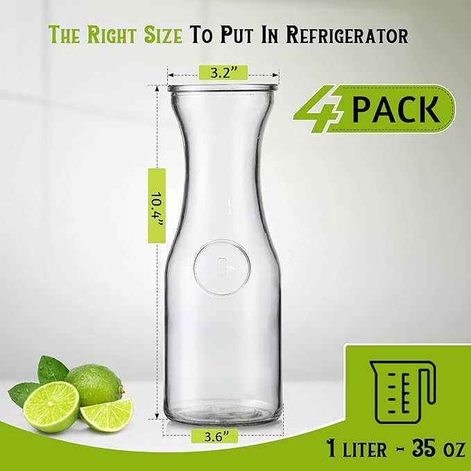 NETANY Set of 4 Glass Carafe - Image 2