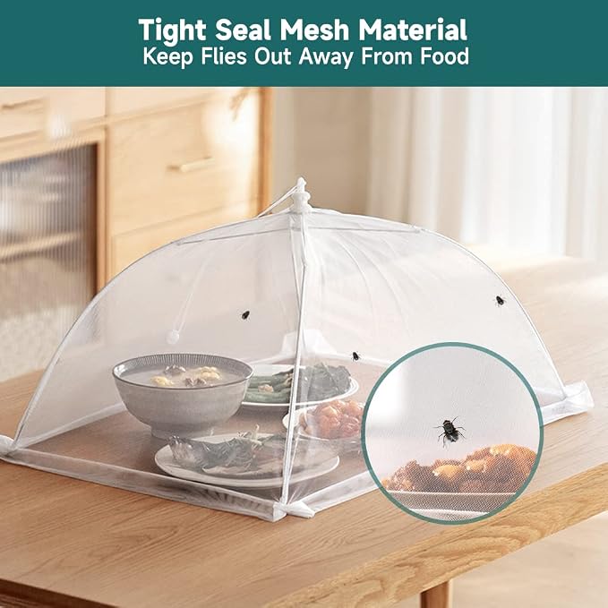 2 Pack Extra Large Food Tents SPANLA 41"X27" Pop-Up Mesh Food Covers - Image 3