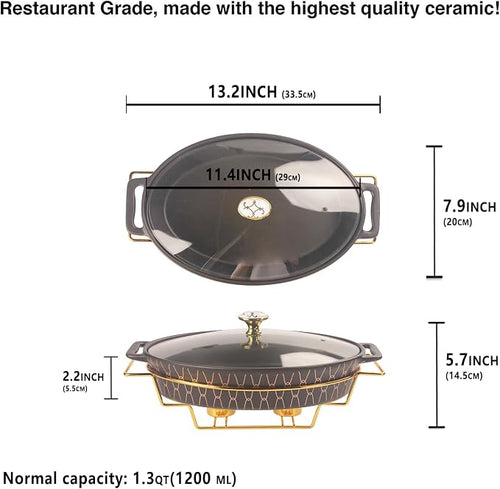 11" x 7.5" Ceramic Oval Casserole Dish - Image 2