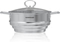 SUNHOUSE 5 Quart Stainless Steel Steamer Insert – Multi-Purpose Soup & Food by SUNHOUSE