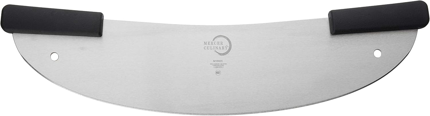 Mercer Culinary Pizza Rocker Knife, 20 Inch, Black Handles
