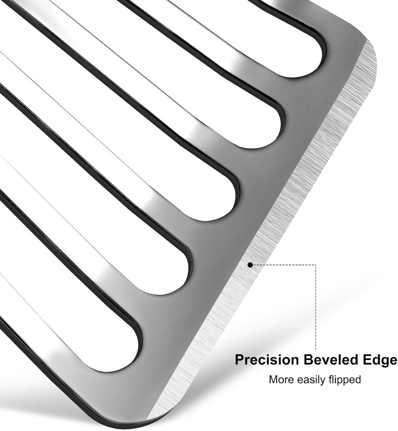 Fish Turner Spatula Stainless Steel, 11" Metal Slotted Spatula for Non Stick Pans, Grilling Salmon, Flipping Eggs & Pancakes,Easy to Clean,Heat-Resistant Wood Handle