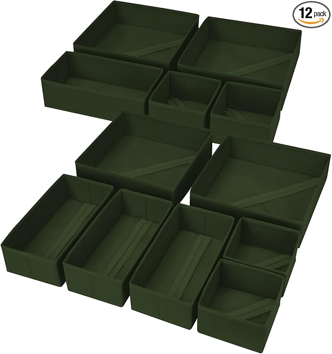 DIMJ Drawer Organizer Clothes, 12 Pack Dresser Organizer, Foldable Closet by DiMJ