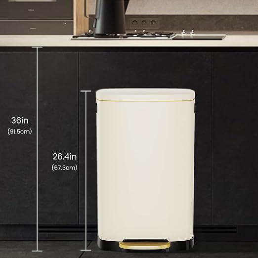 ELPHECO Kitchen Trash Can with Lid Soft Close, 13 Gallon / 50L Stainless Steel - Image 9
