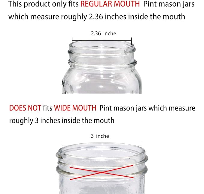 Amolliar Mason Jar Liquid Soap Dispenser Lids, 304 Stainless Steel Pump16oz - Image 7