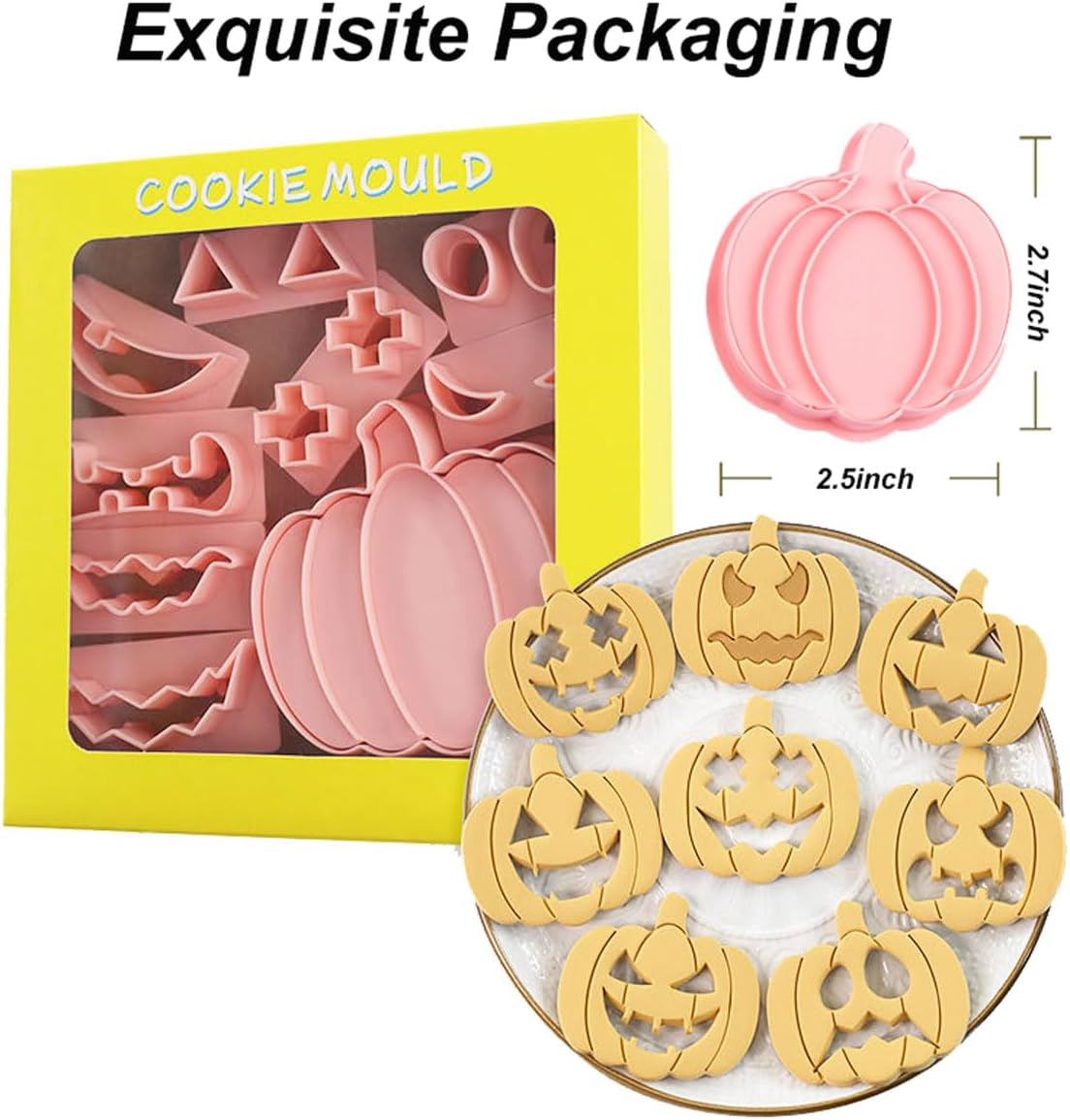 Halloween Cookie Cutters Pumpkin Cookie Cutter for Halloween Cookie Baking Decorations Supplies