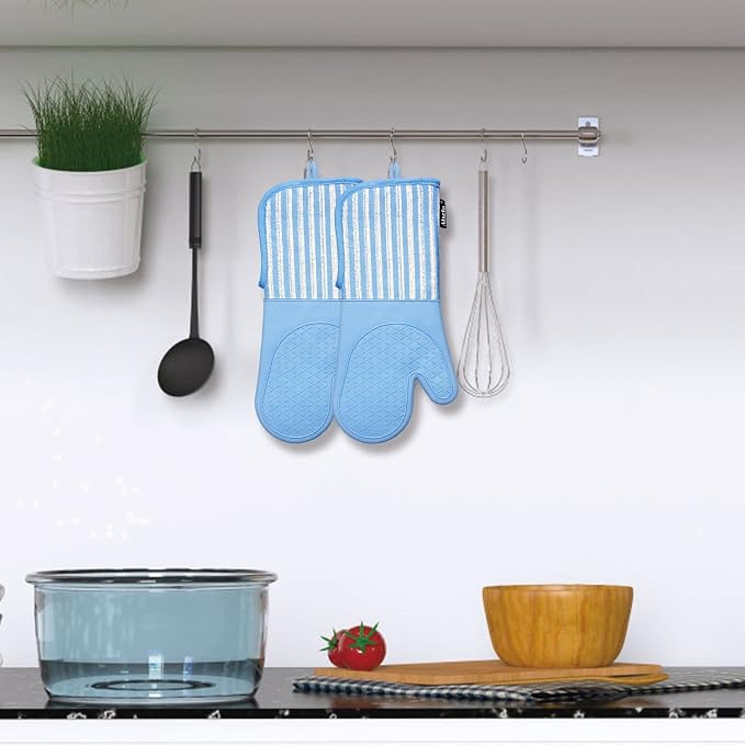 Alselo Silicone Oven Mitts Heat Resistant 932℉ - Image 7