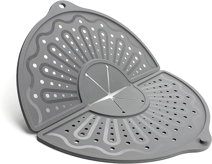 Silicone Splatter Screen For 10, 11 and 12 Inch Frying Pan, Foldable Splash by BIGOWL