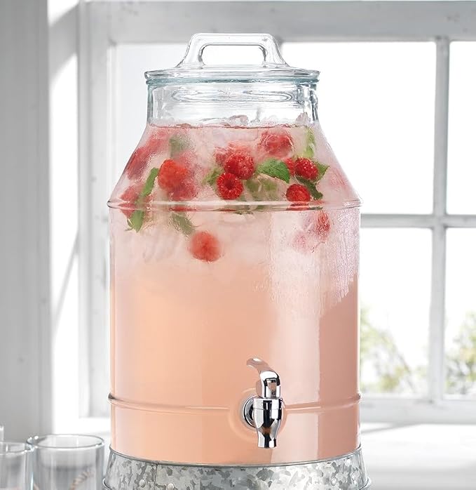 3 Gallon Glass Drink Dispensers by MosJos