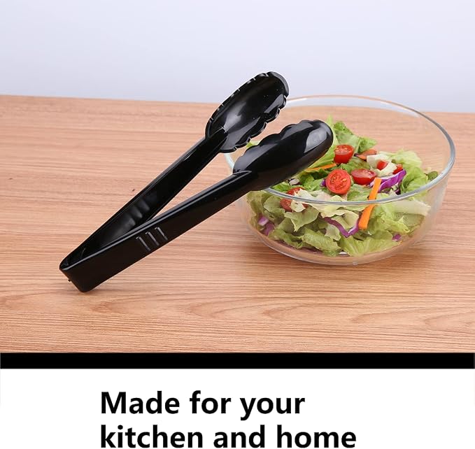 40 Pieces Plastic Salad Tongs, 9 Inch Disposable Utensils Set, Heavy Duty - Image 6