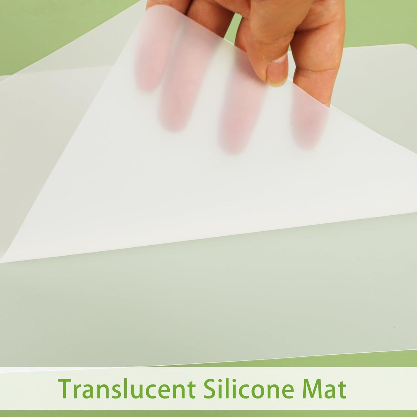 Small Silicone Mats for Kitchen Counter: 13” x 18” (1MM) Clear Non-slip Countertop Protector Liner - Non-Stick Heat Resistant Baking Mat For Pastry Translucent (2/Pack)