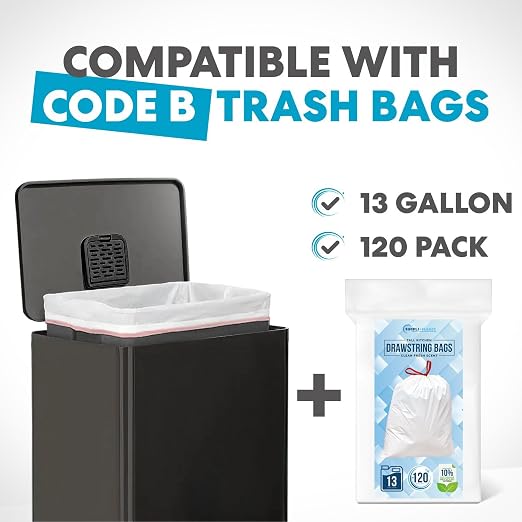 Simpli-Magic 13.2 Gallon Step Trash Can – Kitchen Garbage Can - Image 2